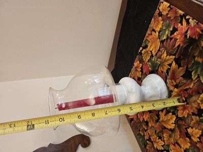 Set of 12 marble hurricane lamps