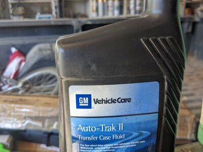 GM Chevy transfer case fluid auto 2 ii at2