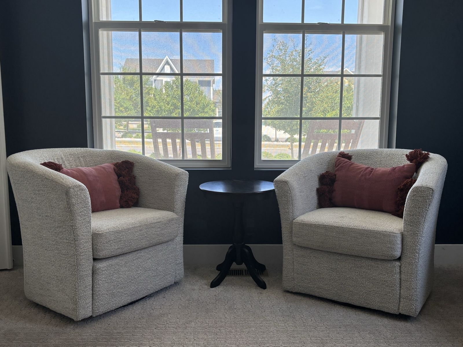 Matching Accent Chairs – Set of 2 – Modern Barrel Style