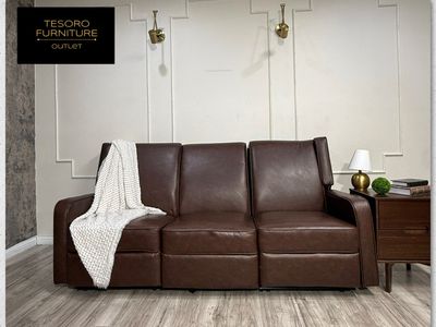 FAUX LEATHER RECLINER SOFA AMAZING DEAL