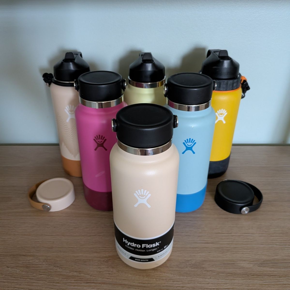 Entire Hydroflask Collection Lot of 6 Wide Mouth 32 oz Bottles