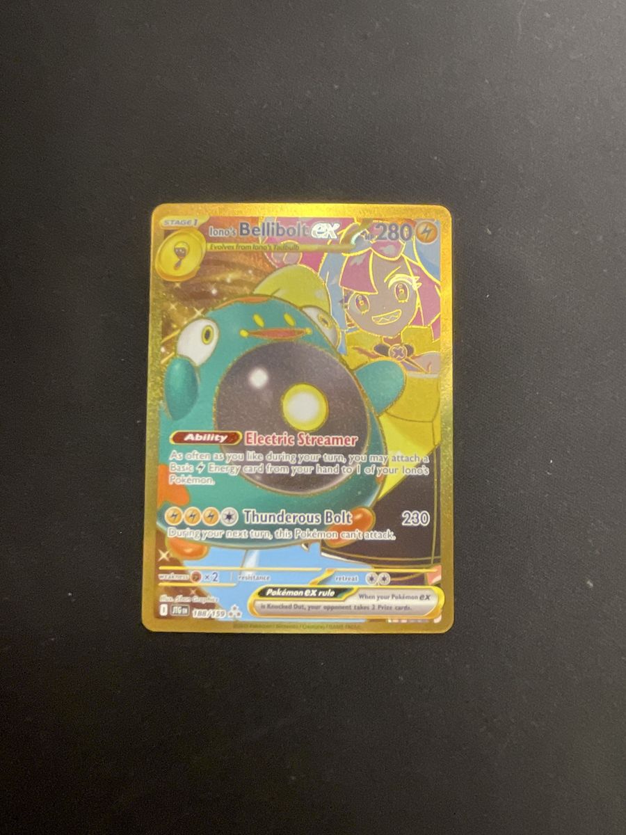 Iono's Bellibolt ex 100/159 Full Art Ultra Rare Pokémon Card - Electric Streamer Ability