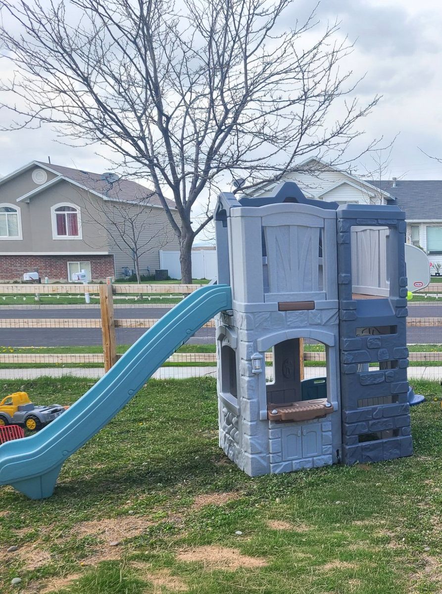 Step2 Enchanting Adventures 2-Story Kids Outdoor Playhouse & Slide