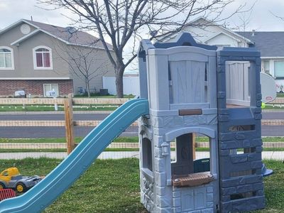 Step2 Enchanting Adventures 2-Story Kids Outdoor Playhouse & Slide
