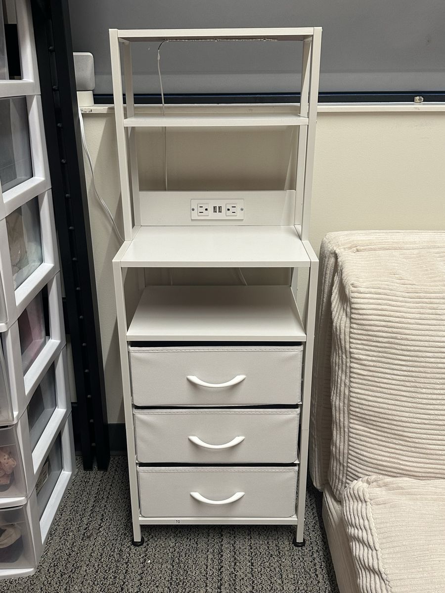 Tall Night Stand with Outlets
