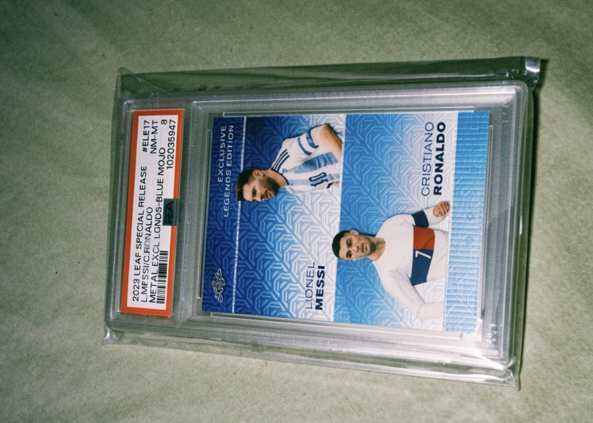 2020 Leaf Exclusive Legends Edition Lionel Messi Cristiano Ronaldo NM-MT 8 Soccer Card #ELE17