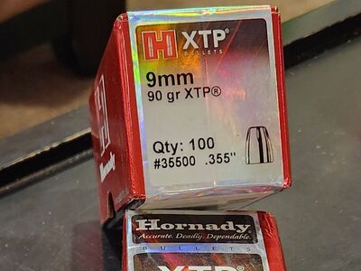 New Box of Hornady 9mm .355 90 gr XTP #35500