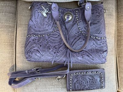 American Western leather purse w/wallet