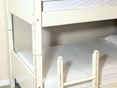 Solid Wood Twin Bunk Bed + Mattresses