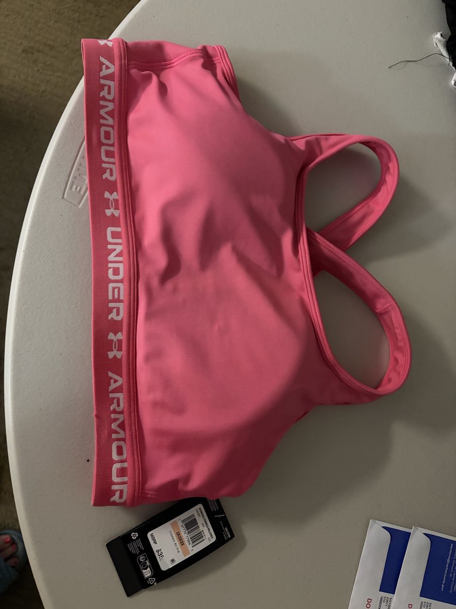 Under Armour Pink Crossback Sports Bra - 2X Cotton - New with Tags