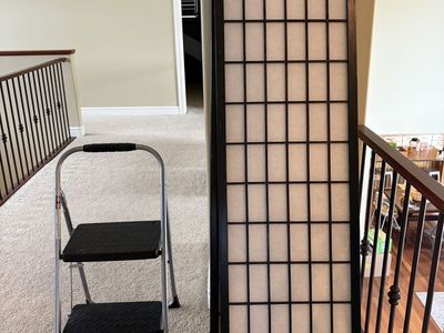 Black Room Divider Screen - Japanese Style Folding Panel. 3 available
