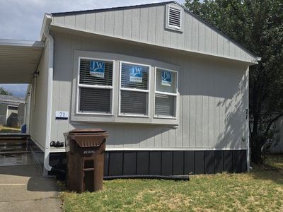 Manufacture home for sale. Open Living Spaces, Kitchen, and 2 Bathroom, 2 rooms