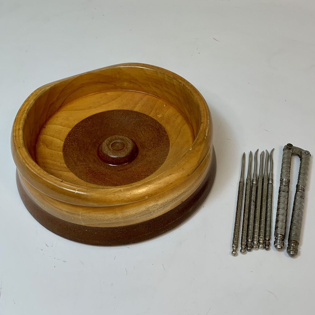 Solid Wood Turned Nut Bowl & Nut Cracking Tools