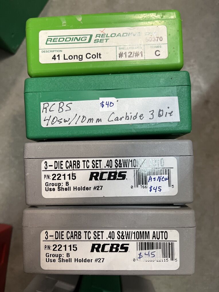 40/10mm To 500 SW Die Sets. Over 200 Sets.