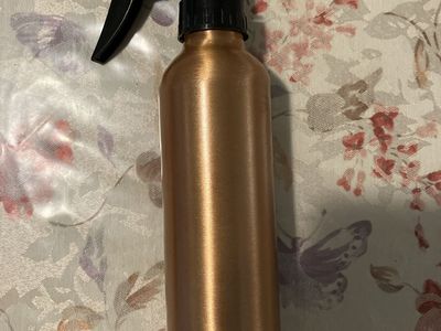 Empty Bronze Aluminum Spray Bottle with Black Trigger Sprayer