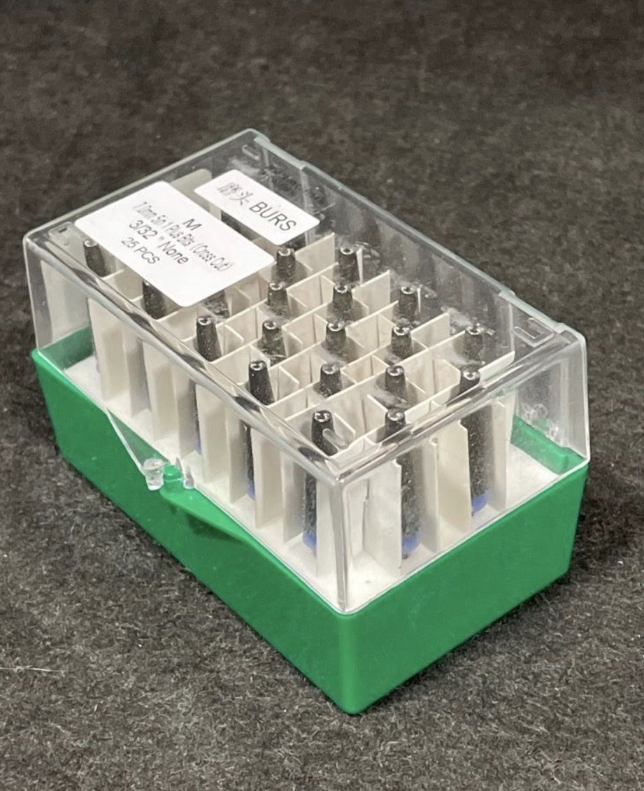New. M Burs 7.0mm 5 in 1 Plus Bits Cross Cut 3/32 25 PCS Set