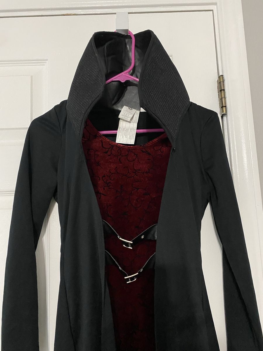 Vampire Red Dress with Black Cape Spirit of Halloween Costume