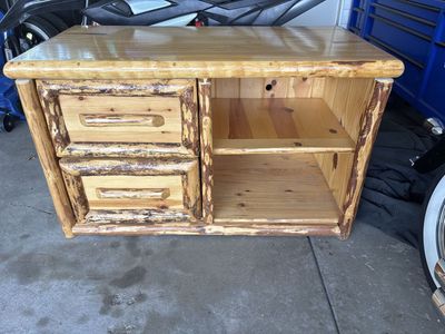 Custom Rustic Wood TV Stand & Entertainment Center - Heavy-Duty Cabin/Lodge Style