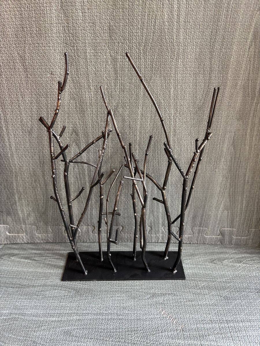 Modern Metal Twig Branch Sculpture – Rustic Woodland Table Decor $100 cash/venmo in Draper
