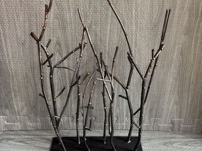 Modern Metal Twig Branch Sculpture – Rustic Woodland Table Decor $100 cash/venmo in Draper