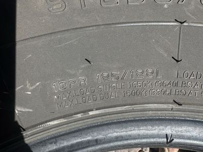 235/85R16 10 ply tires