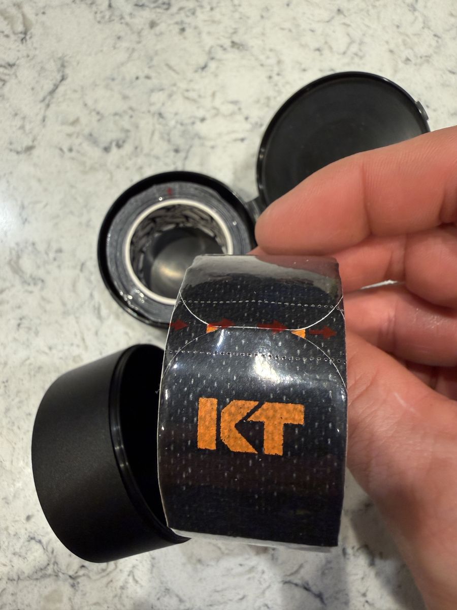 KT Tape Performance+ Kinesiology Tape Rolls with Cases - Black 2 in total 