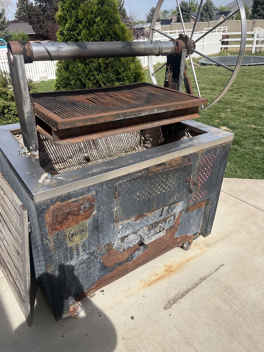 Gas/ wood burning grill