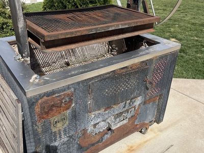 Gas/ wood burning grill