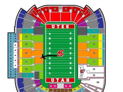 Utah Football Season Tickets - Row 6, 40 yd line, West side - Premium Chair Seats
