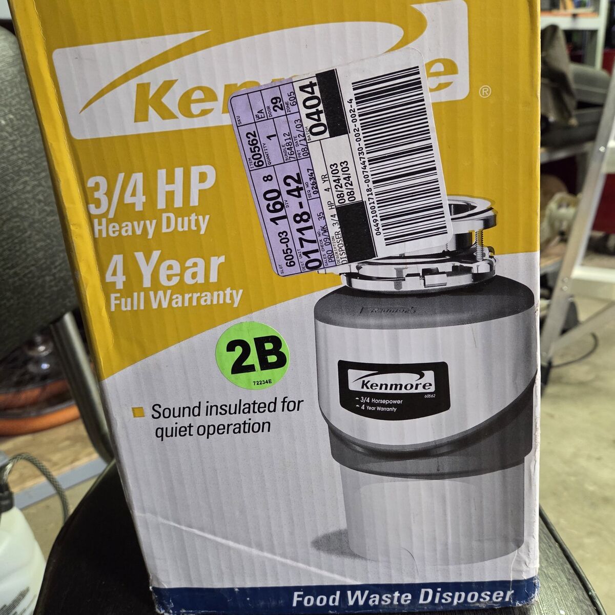 garbage disposal 3/4hp