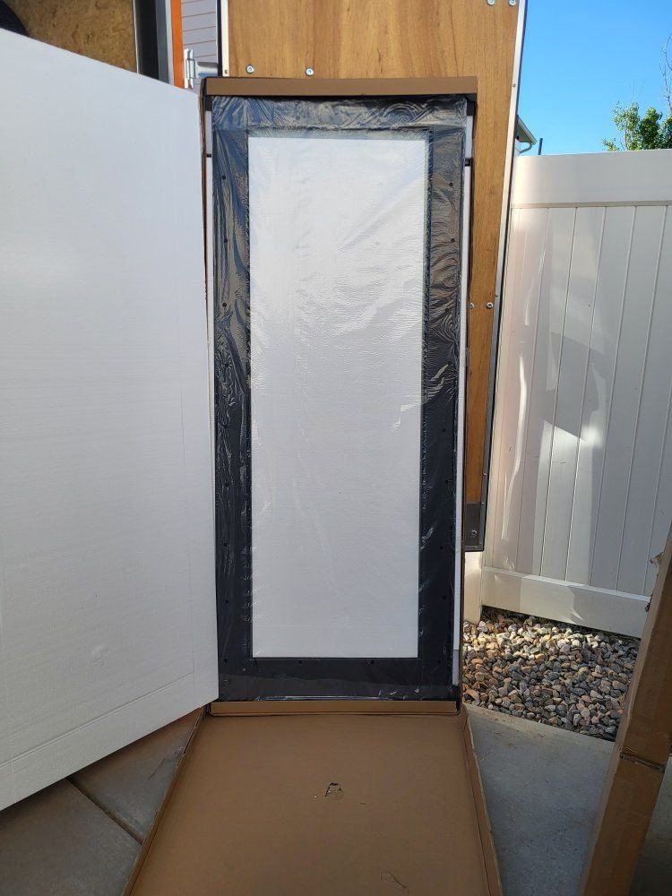 32" x 80" Black Pine Interior Door w/Single Glass Panel*