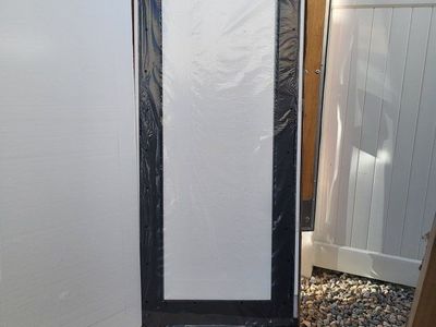 32" x 80" Black Pine Interior Door w/Single Glass Panel*