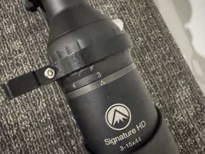 Burris Signature HD 3-15x44 Riflescope with Scope Rings, Flip Caps, and throw lever