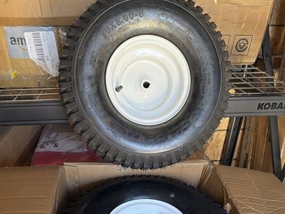 Set of 4 airfield Tractor Tires RIDING LAWN MOWER TIRES tubeless 20 x 8 x 8 with a three-quarter inch axle NEW IN THE BOX