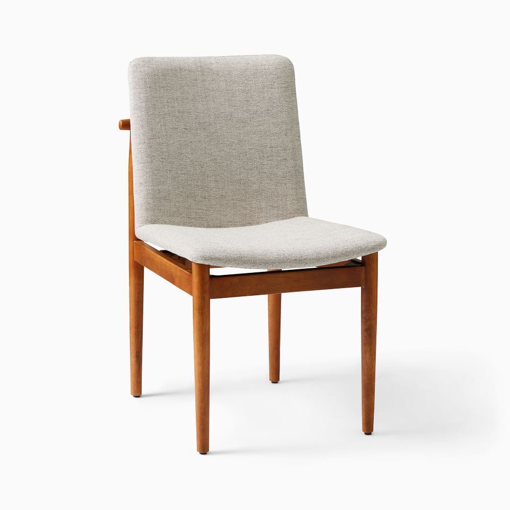 West Elm mid-century upholstered dining chairs (set of 4)