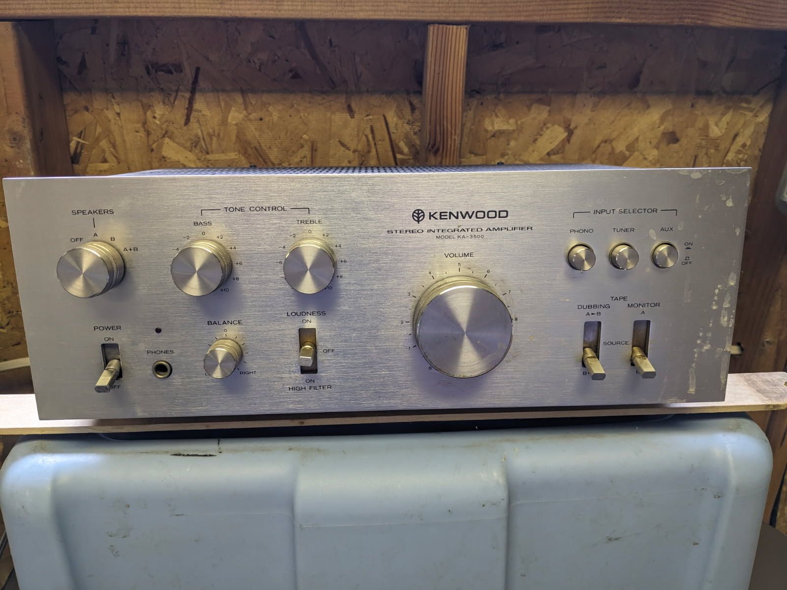 Kenwood KA-3500 Stereo Integrated Amplifier - Vintage Silver Audio Receiver