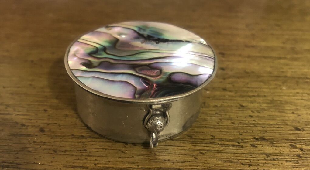 ABALONE SHELL 925 PILL CASE