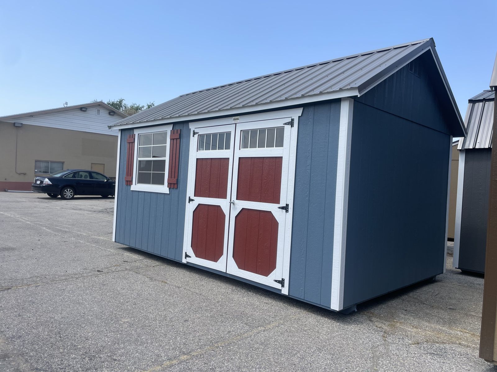 Bold, Bright, & Built to Handle It All!  10x16 Side Utility Workshop Shed!