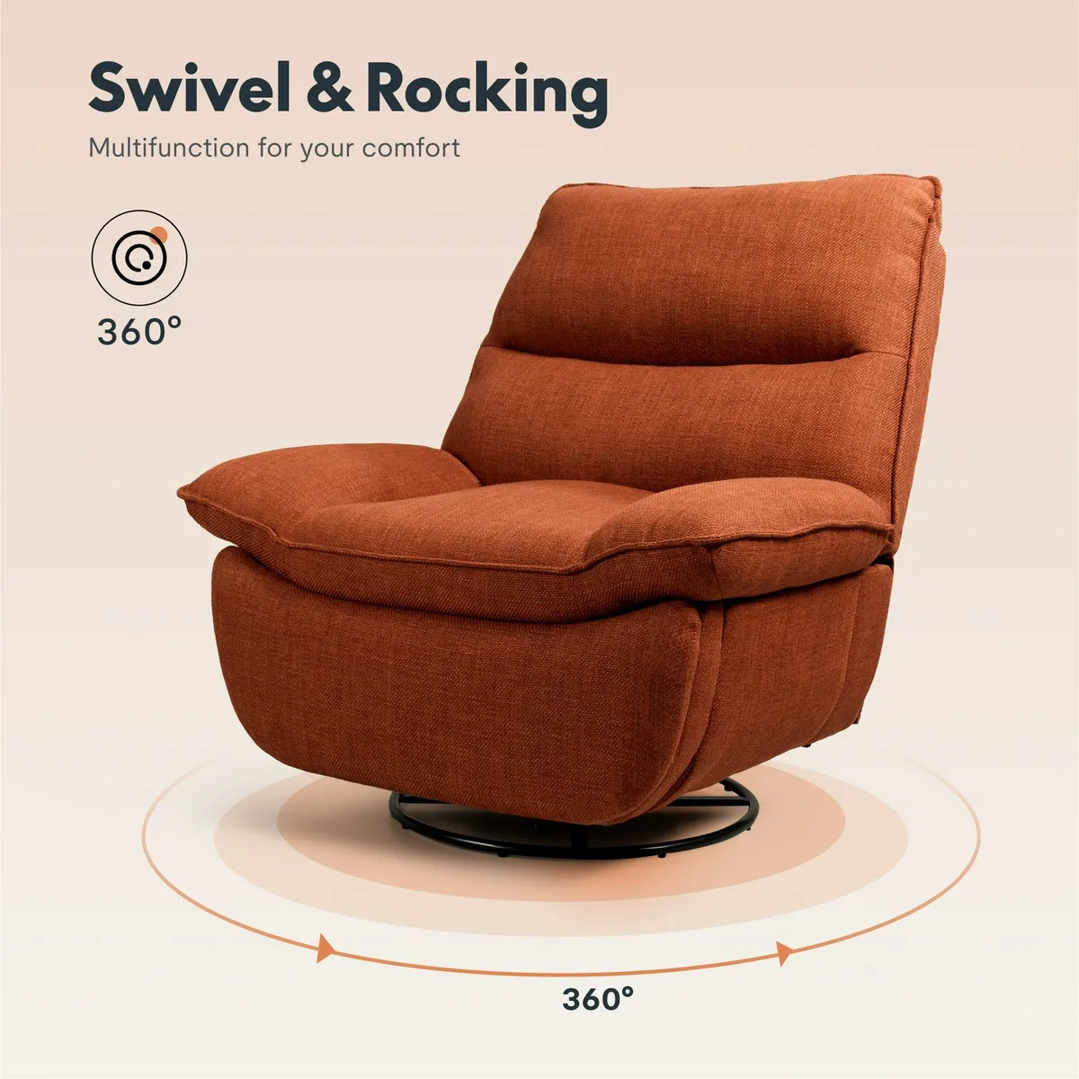 Oversized Swivel Recliner & Rocker Chair