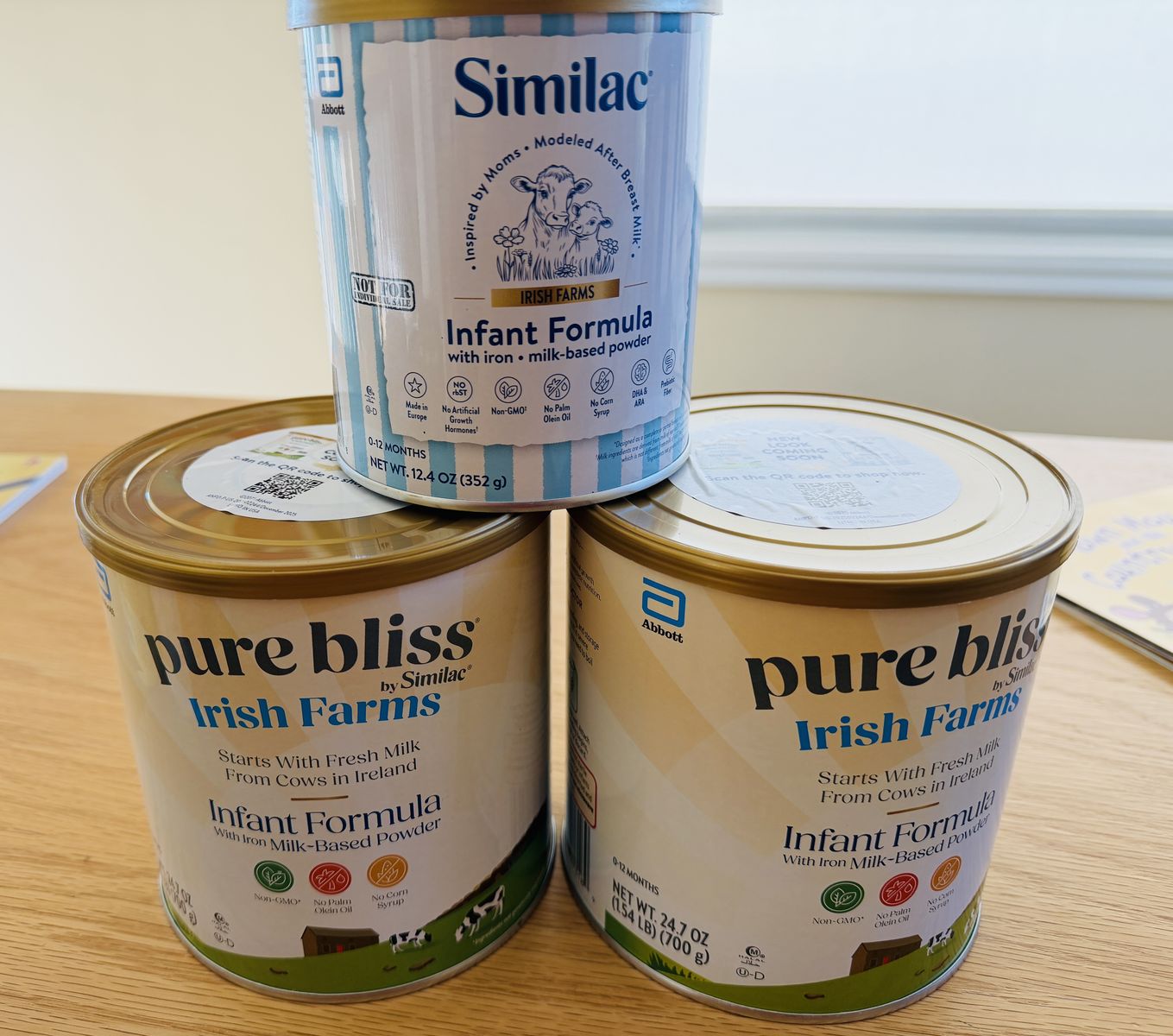 Similac pure bliss Irish Farms infant formula