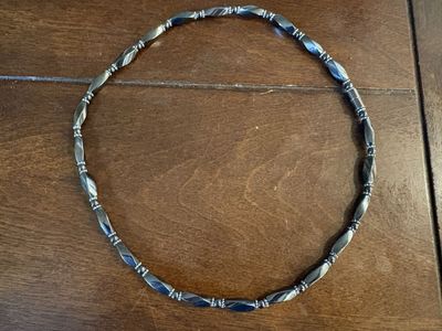 Magnetic Hematite Necklace Like New