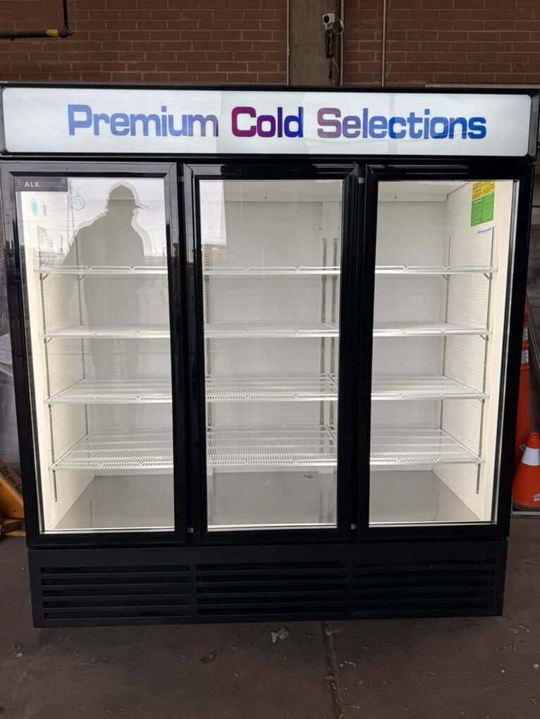 Brand New Drink Cooler. H 78x L 72x D 29