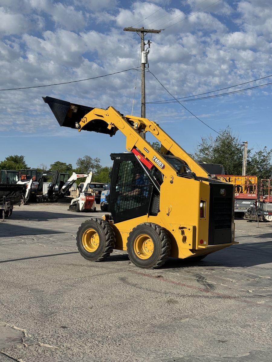 Cat Wheeled Skid for Rent. 246D3 Bobcat Skid Steer