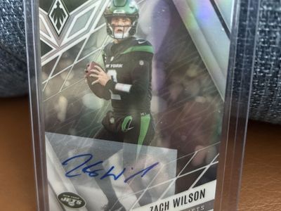 2022 Panini Zach Wilson New York Jets Autographed Ignite Rookie Football Card Certified Auto Hand Signed BYU Cougars