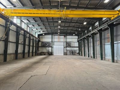 Brand New 10 Ton Bridge Crane- 9,760 SF Warehouse with Drive Through Bay- 480 Volt Power