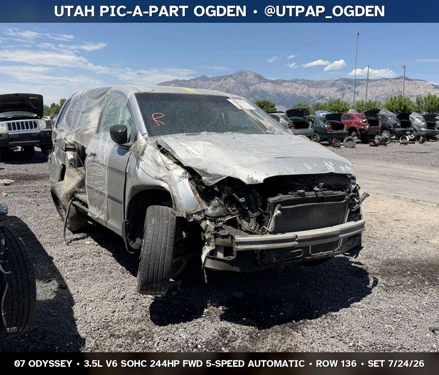 New Arrival - 2007 Honda Odyssey Parts - UTPAP Ogden