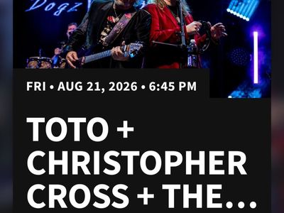 TOTO ......TWO Fantastic Seats Section 102 Row B seats 16 & 17, 2nd Row Center Stage