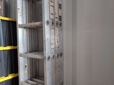 Heavy-Duty Multi-Position Ladder - Aluminum, Adjustable, Versatile for Home & Work Projects