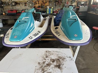 Two 1994 Seadoo gts’s and trailer