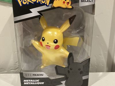 Pokemon Select Series 1 Metallic Pikachu Action Figure Toy Jazwares NIB